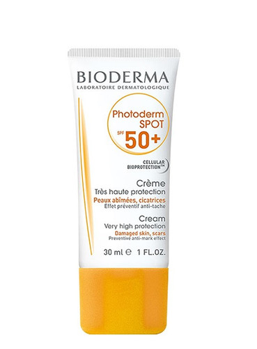 کرم ضد آفتاب فتودرم بیودرما اسپات بی رنگ spf 50 اصل