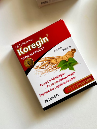 قرص جینسینگ او پی دی فارما مدل Koregin بسته 30 عددی