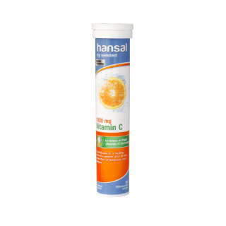 قرص جوشان هانسال Vitamin C 1000 با طعم پرتقال بسته 20 عددی