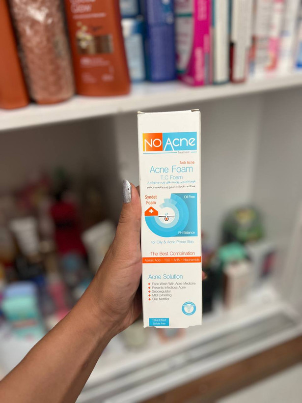 فوم شستشو نو آکنه مدل Acne Solution مناسب پوست چرب و جوش دار حجم 150 میلی لیتر