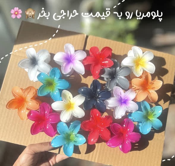 گیره مو و کلیپس گل پلومریا Plumeria وارداتی