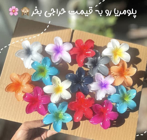 گیره مو و کلیپس گل پلومریا Plumeria وارداتی