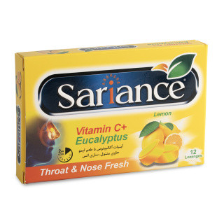 آبنبات اکالیپتوس ساری انس با طعم لیمو بسته 12 عددی